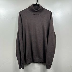 Brooks Brothers 346 Extra Fine Italian Merino Wool Turtleneck Sweater - Large